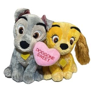 Disney Hallmark Exclusive Lady & The Tramp Valentine's Day Plush “DogGone Sweet”